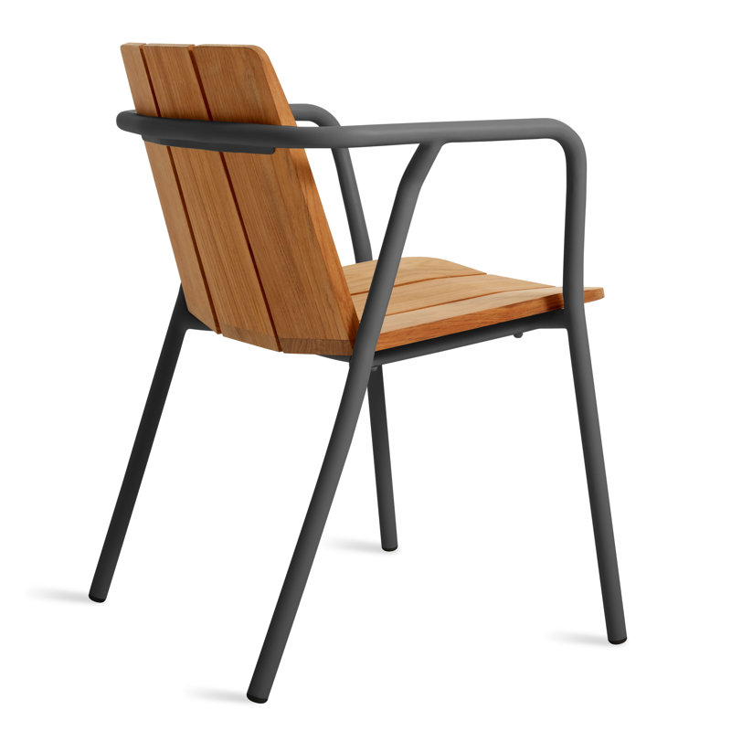 Offline Outdoor Teak Dining Armchair, Carbon
