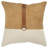 Brown Beige Leather Band Modern Throw Pillow