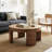 Rustic Brown Solid Wood Round 31.5-Inch Farmhouse Circle Center Cocktail Tea Coffee Table for Living Room, Easy Assembly-1422009528