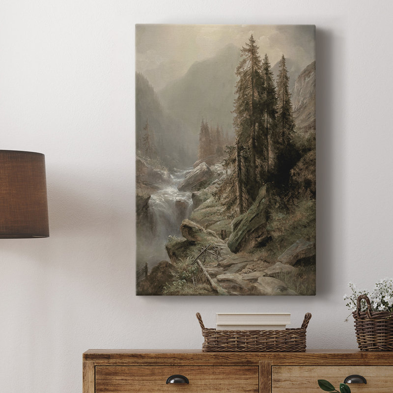 Paysage rétro CCIV - galerie Cavas, H 18 po x l 12 po