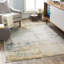 Peter Abstract Modern Marble Mustard Rug-2027331009