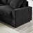 Modern Black Sectionals With Storage, Durable Polyester L-shaped Sofa