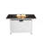 Fire Pit with Powder-Coated Finish and Smoked Glass Top