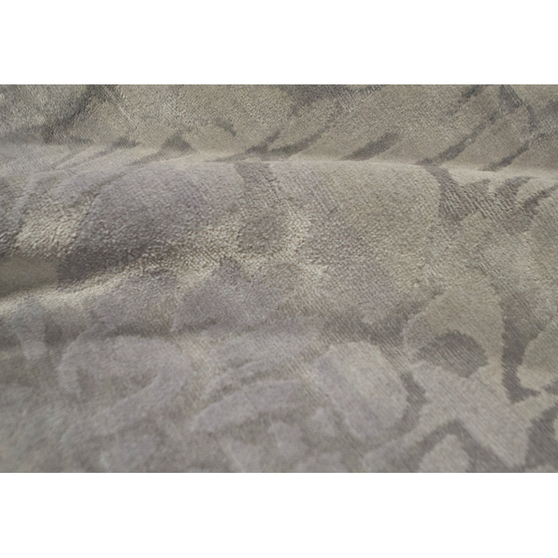 Tapis gris de haute qualité noué à la main