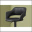 Tabouret de bar, pivotant, hauteur de bar, réglable, métal noir, aspect cuir