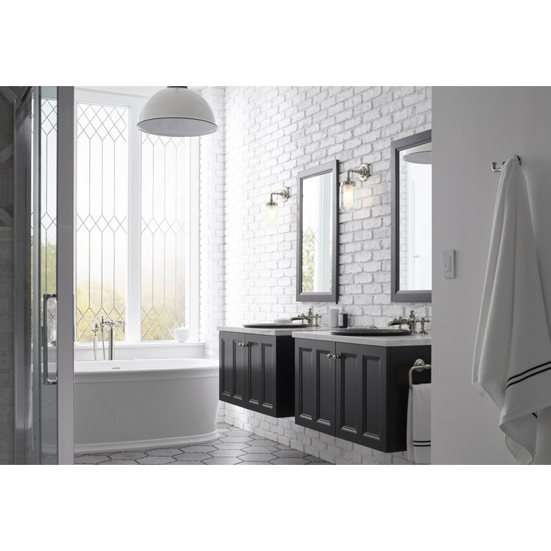 Artifacts 2 Light Indoor Bathroom Vanity Light Fixture, Downlight Position Only, UL Listed, Vibrant Polished Nickel