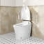 Toilette intelligente Metis avec bidet chauffé, eau chaude instantanée, toilette sans réservoir avec chasse d'eau automatique / occultante
