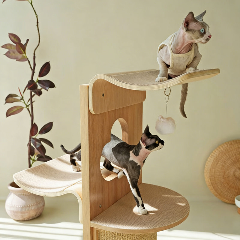 Structure d'escalade simple et créative pour chat