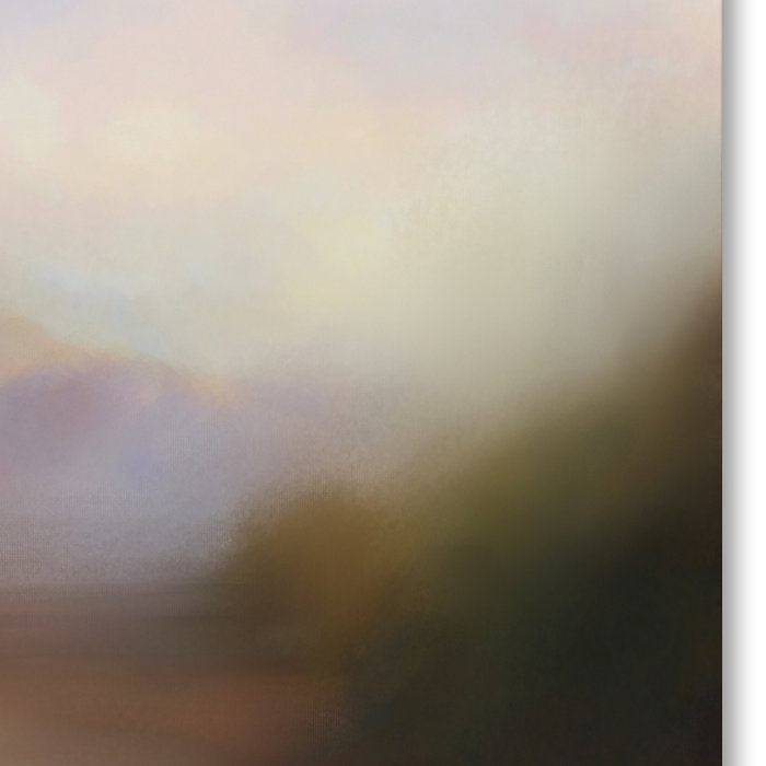 Morning at the Mountain Animal Canvas Art in Rustic Brown