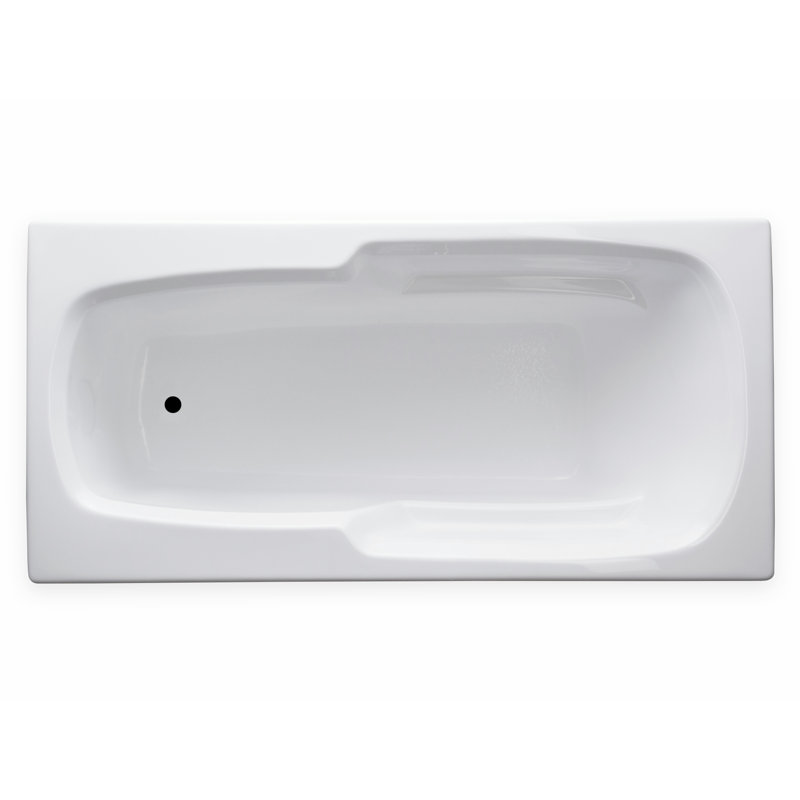 65'' x 32'' Drop-In Soaking Acrylic Bathtub, Left