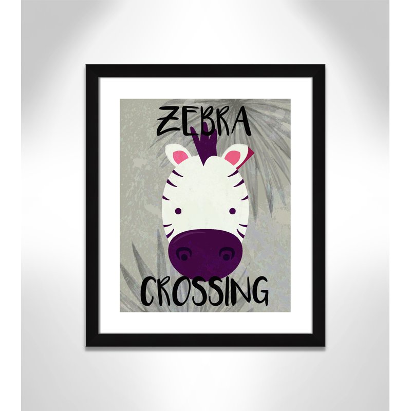 Impression sur papier Zebra Crossing, Encadré plat noir, H 24,5 po x l 20,5 po x P 0,6 po
