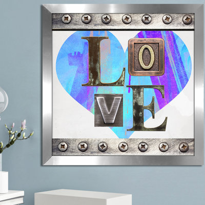 «Love In Blue», impression encadrée par BY Jodi