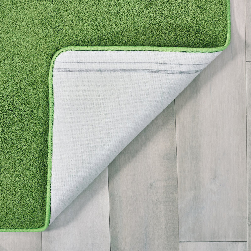 Tapis vert touffeté doux KIDplie, Rectangle 6 pi x 9 pi