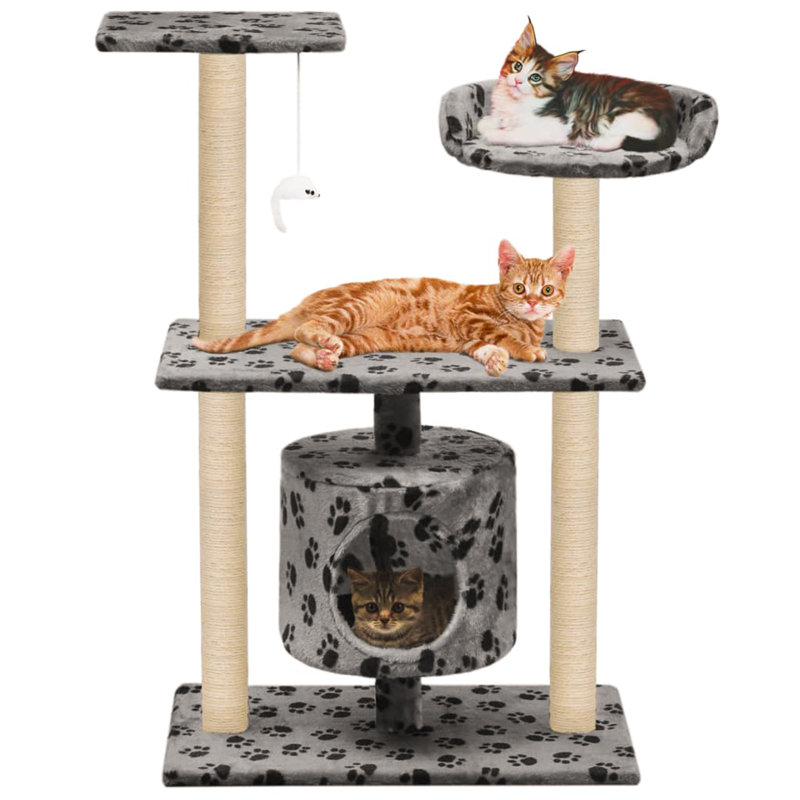 Dobson 94.8cm H Cat Tree, Gray/Beige