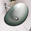 Lavabo de salle de bain vasque ronde en verre argenté 21-1 / 2 po avec bonde escamotable Chrome