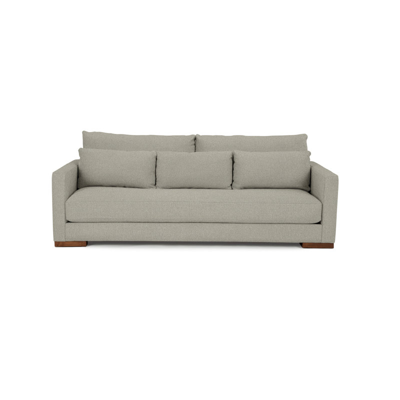 Leon Sofa, Walnut, Paprika Polyester Blend