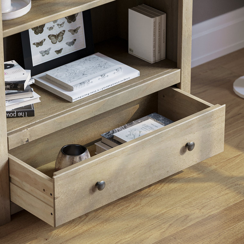 Somers 110cm H x 80cm W Solid Wood Standard Bookcase