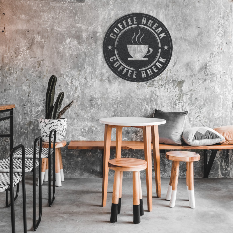 Coffee Break Wall Décor, 24" H x 24" W x 0.06" D