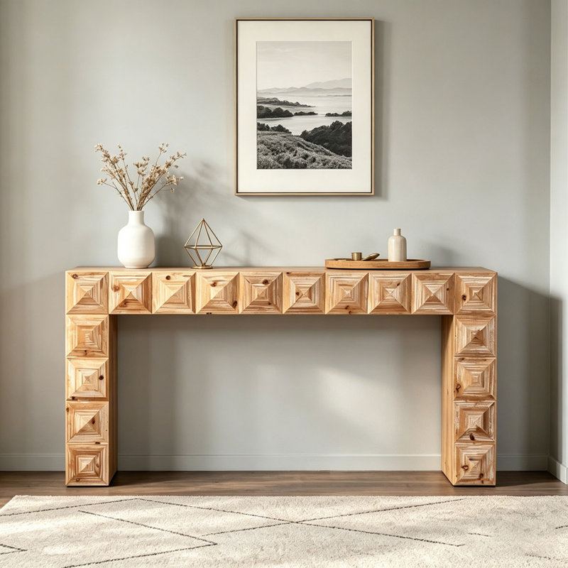 Console à relief géométrique 59,06 "
