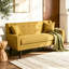 Davey Upholstered Linen Blend Square Arm Loveseat-1362757591