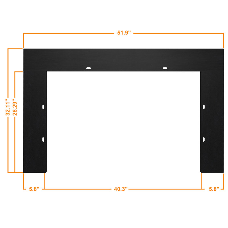 Foyer électrique avec garniture Abryelle, H 32,11 po x l 48,9 po x P 8,84 po