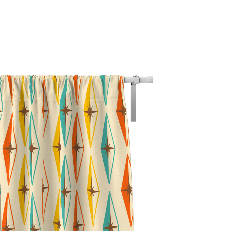 Carwell Semi Sheer Curtain Pair, 20" W x 61" L