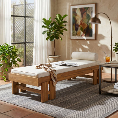 Banc de repos d'extérieur pour patio en bois d'acacia