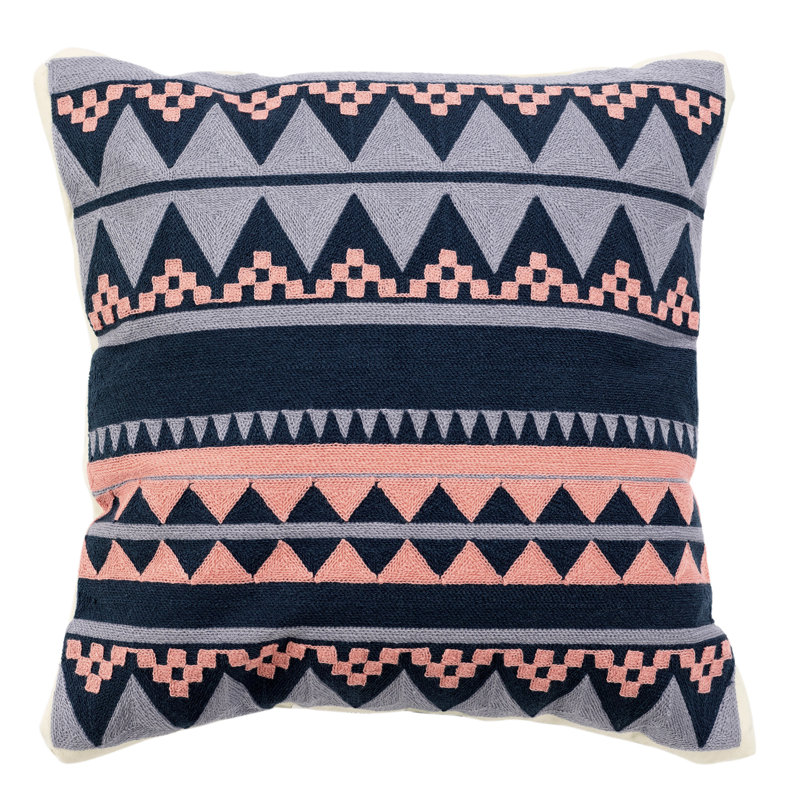 Embroidered Throw Pillow