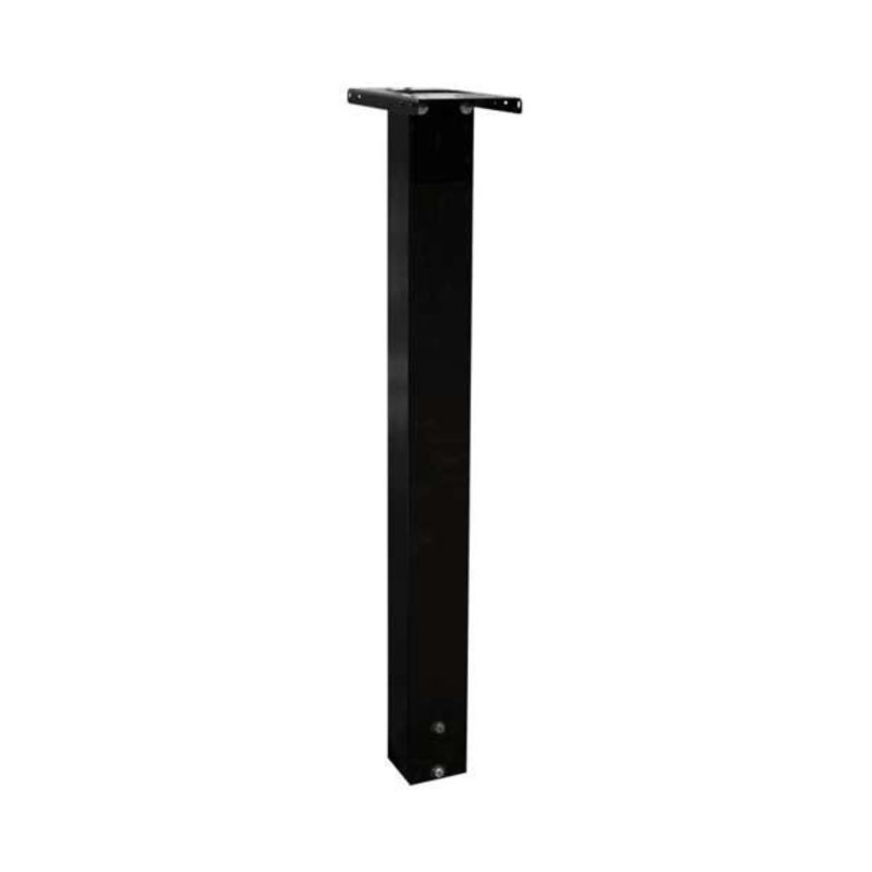 Mailbox Post and Mount | Galvanized Powder-Coated Steel Post and Universal Mounting Plate For Mailbox | Black (Mailbox not included)
