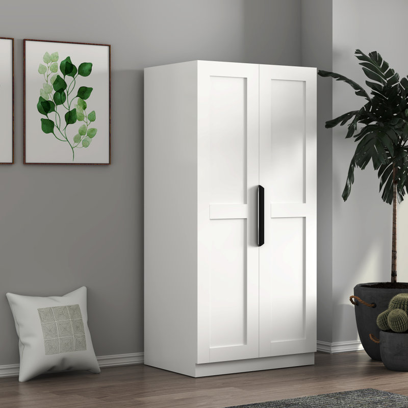 Armoire de cuisine 62,99 po, buffet blanc autoportant avec portes et tablettes, armoire de rangement pour cuisine, salon et salle à manger