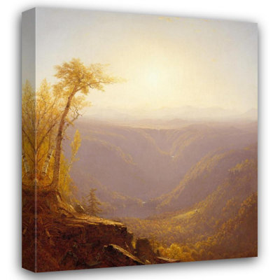 «A Gorge in the Mountains» par Sanford Robinson Gifford - Art mural sur toile tendue avec châssis