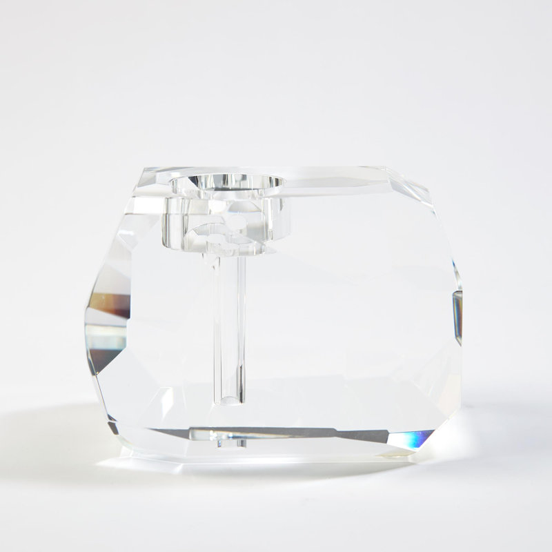 Gemstone T-Lite/Bud Vase, 4" H x 5.75" W x 4" D