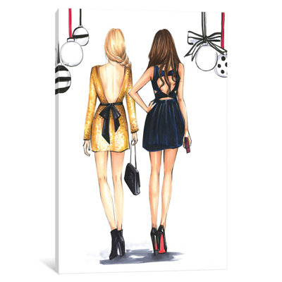 Fashionista Best Friends by Rongrong DeVoe - Wrapped Canvas Painting