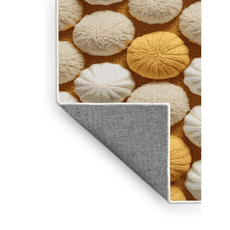  Washable Rasgulla Desserts Area Rug, Runner 2' x 4'