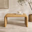Table basse carrée en rotin tissé, naturel-2084548419