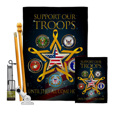 Double Sided 40'' H x 28'' W Polyester Flag Set