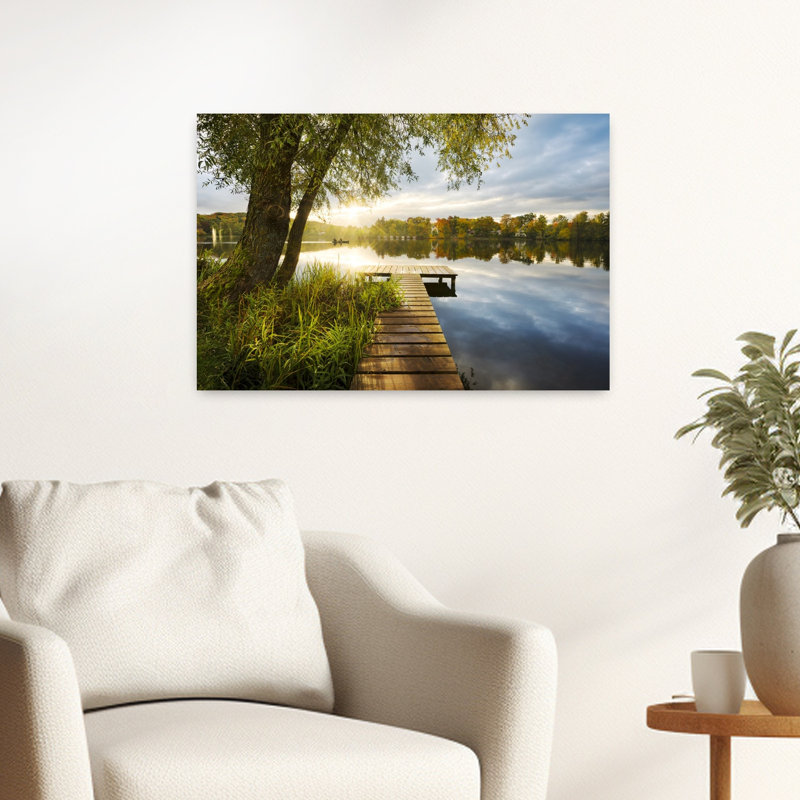 Sans titre, impression abstraite romantique de paysage contemporain de forêt, H 16 po x l 24 po