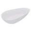 Baignoire autoportante de 59 po à surface solide, baignoire autoportante en résine de pierre fabriquée à la main de luxe avec trop-plein et bonde escamotable, blanc brillant 24S02-59GW-126754415