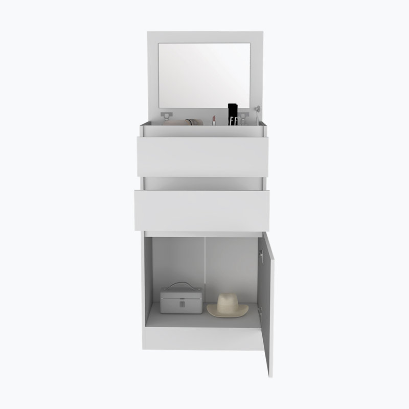 Commode 2 tiroirs, Blanc