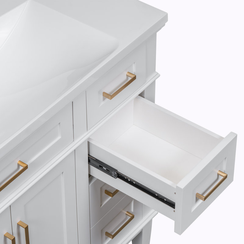36" Bathroom Vanity with Sink, White