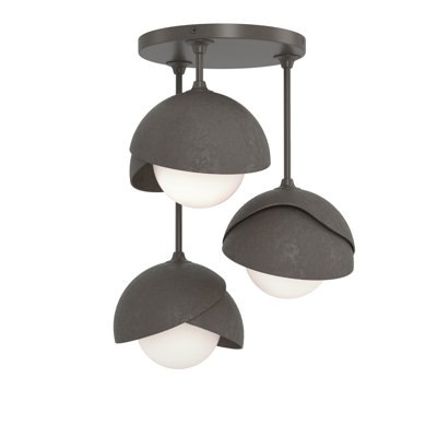 Brooklyn 3 - Light Double Shade Semi Flush Mount