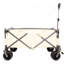 Chariot pliable de chariot de plage utilitaire robuste pour le sable avec de grandes roues, poignée réglable et porte-boissons pour le magasinage, le camping, le jardin et l'extérieur