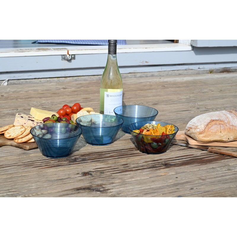 Blue Linear Bowl Set Of 4