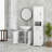 Bathroom Sink Cabinet, Pedestal Sink Cabinet With Adjustable Shelf, White