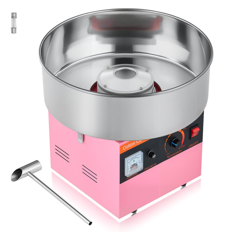 Machine à barbe à papa commerciale en acier inoxydable, Rose