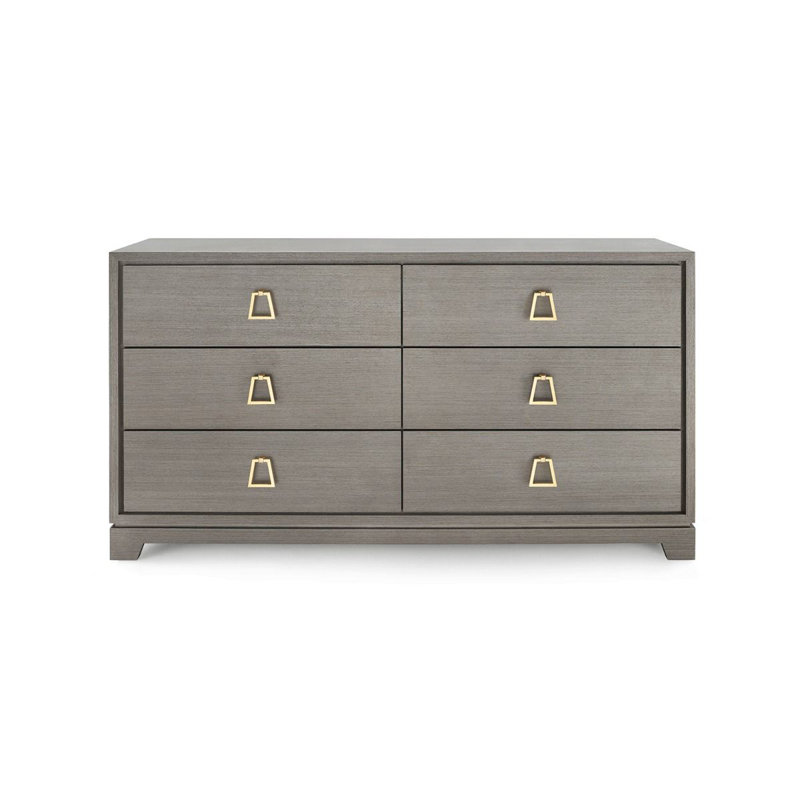 Stanford 6 - Drawer Dresser, Taupe Gray