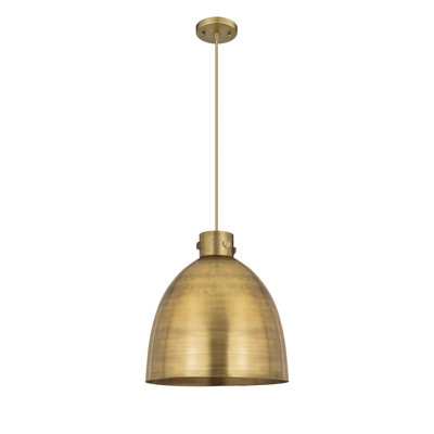 Metal Bell 1 Light Stem Hung Pendant