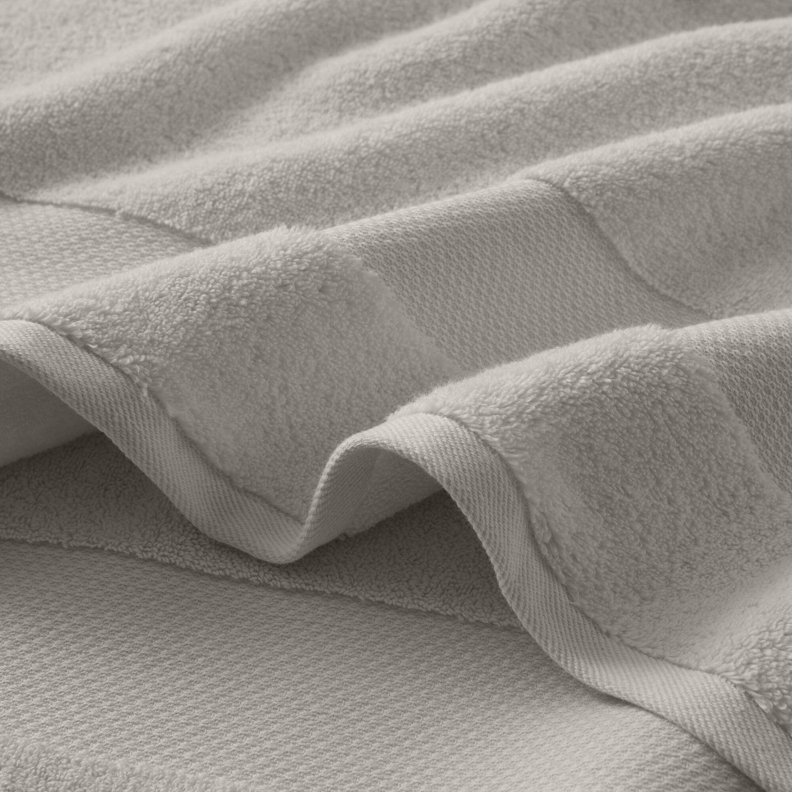 Turkish Cotton Quick-Dry Towel Set, Gray, 6 Piece Towel Set
