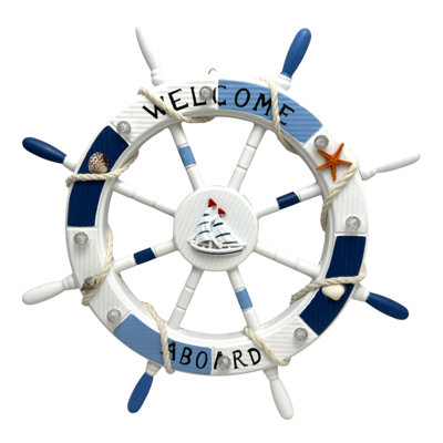 Décoration murale de bienvenue à bord d'un bateau à thème nautique