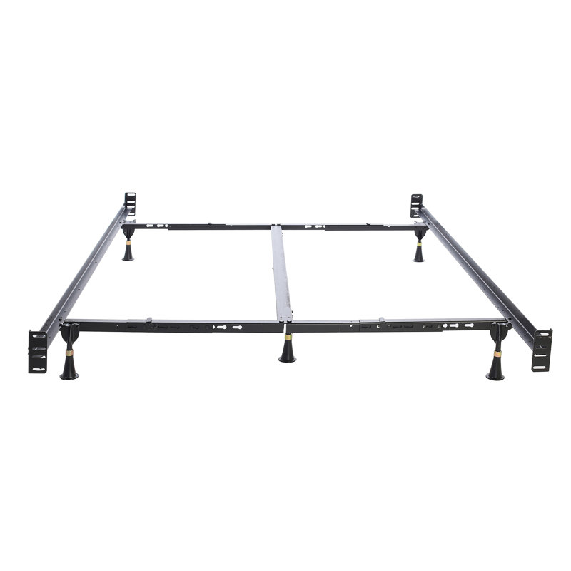 Kenzie Bed Rails and Supports - Headboard/Footboard Bed Frames, Bed Rails & Center Supports w/ Glides, 6 Leg, w/ Center Support